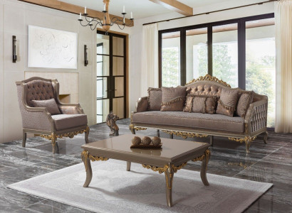 Sofa set upholstered sofa sofa couch brown fabric sofa Chesterfield set couches